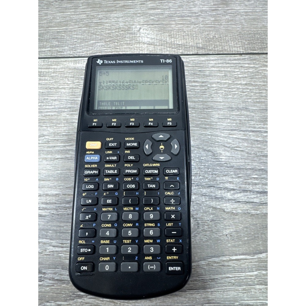 Texas Instruments TI-86 Graphing Calculator w/ Cover - Tested Working